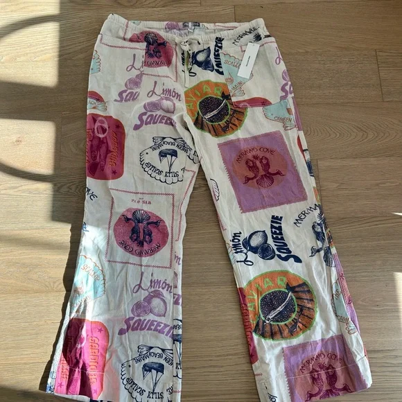 UO Amelie Printed Linen Pant - Picture 8 of 10